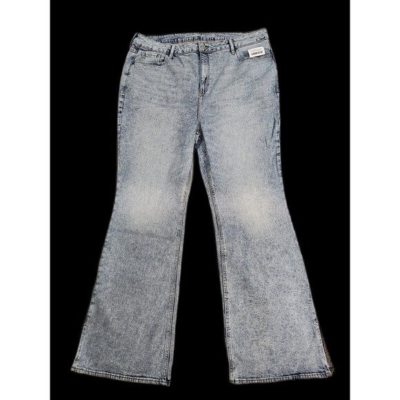 Old Navy Jeans Higher High-Rise Flare Light Wash Secret Smooth Pockets Womens 20 - Picture 1 of 12